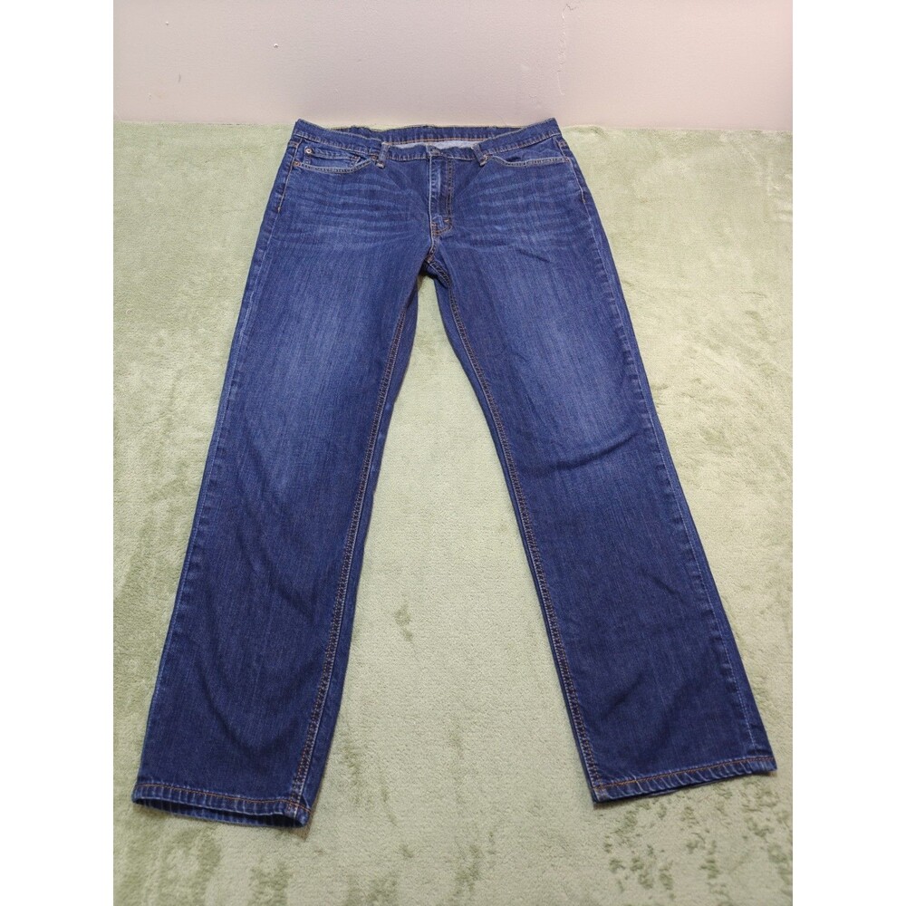 Levis 541 Athletic Taper Mens 38x34 Dark Wash Stretch Denim Jeans Red Tab